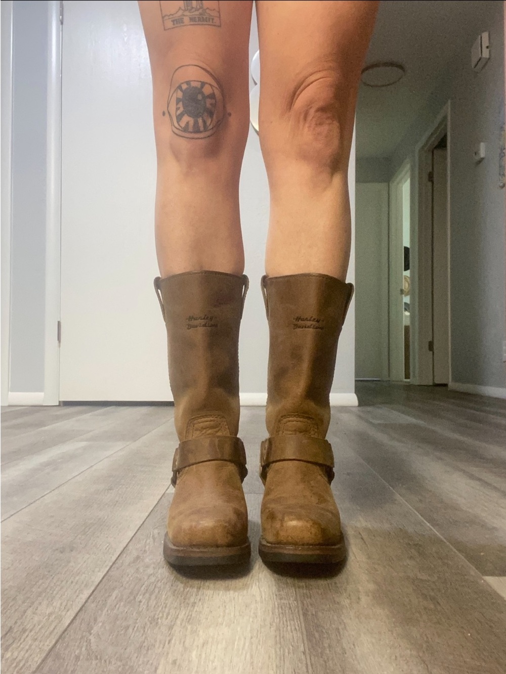 Harley-Davidson Brown Leather Engineer Boots - Women